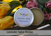 Lavender Salve Recipe with Printable Labels