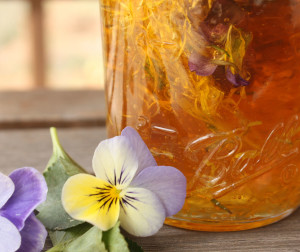 Spring Tonic Honey with Violets and Dandelions