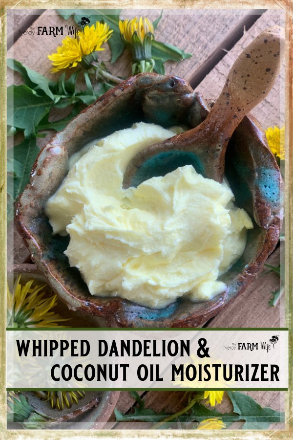 a bowl of dandelion infused coconut oil