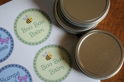 sticker lables for boo boo balm