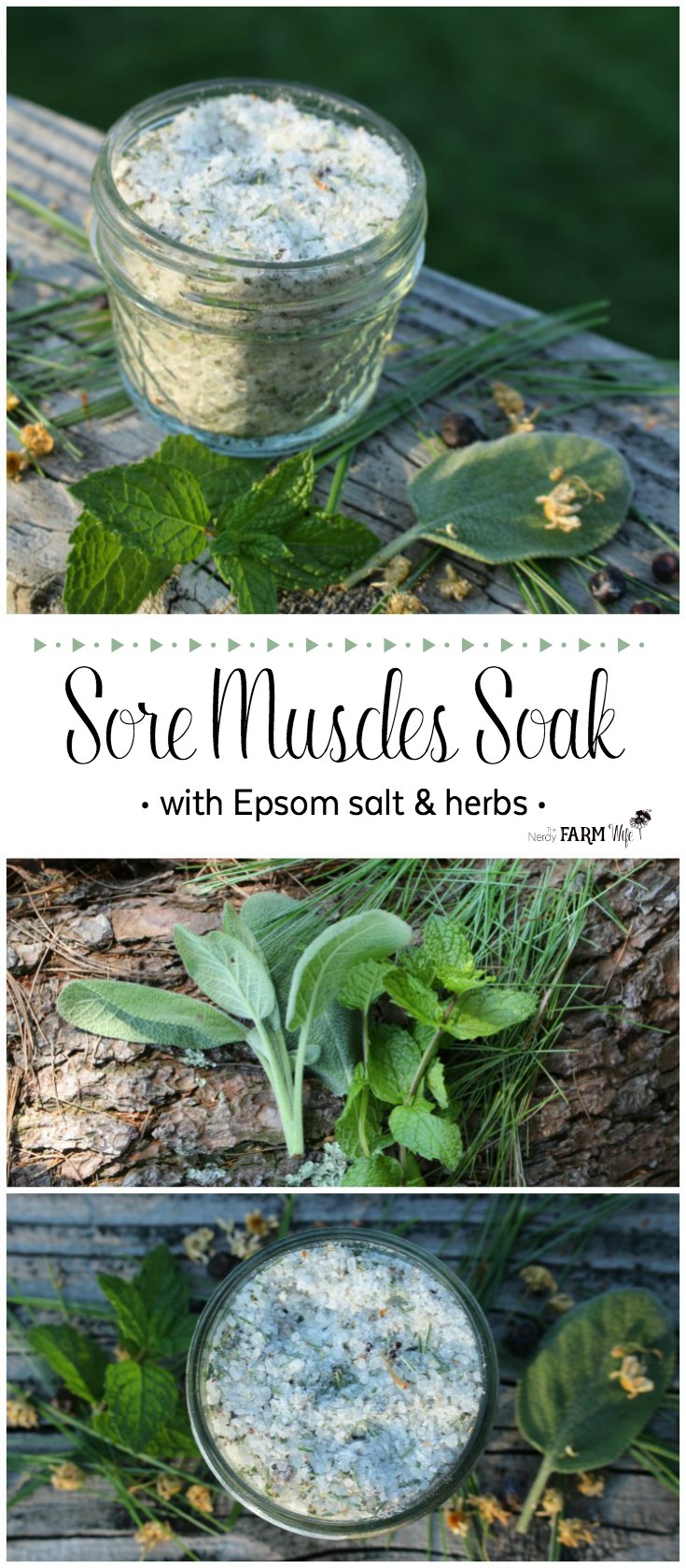 Sore Muscles Soak - made with Epsom salt and beneficial herbs