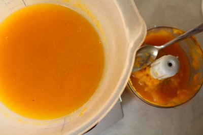 carrot puree and lye for soap