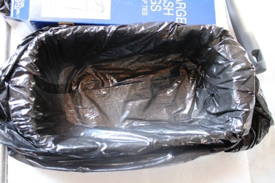 Line Mold with a cheap unscented trash bag