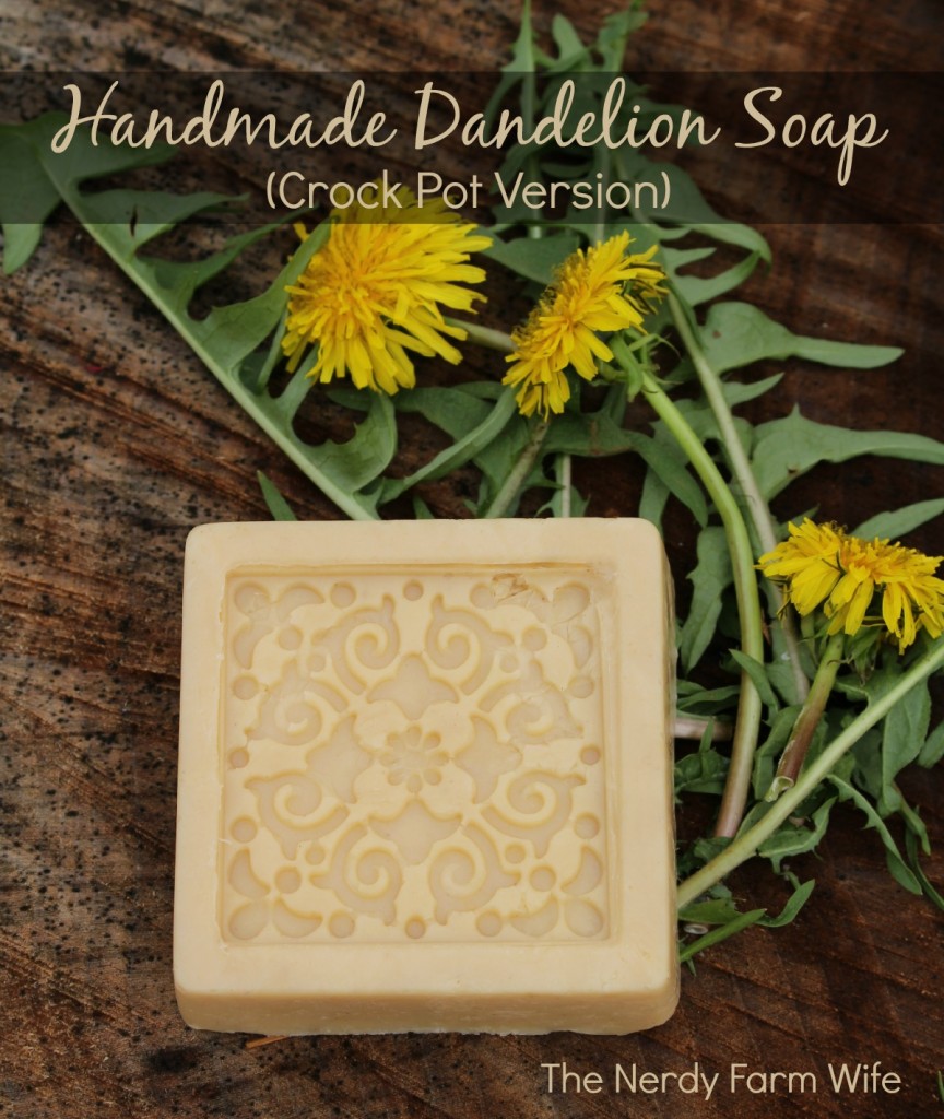 Handmade Dandelion Soap Crock Pot Version