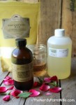 ingredients for basil rose cream experiment