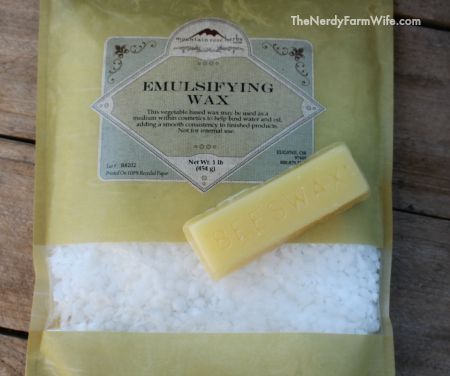 Emulsifying wax and beeswax