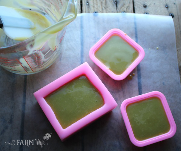 Pouring Aleppo Soap