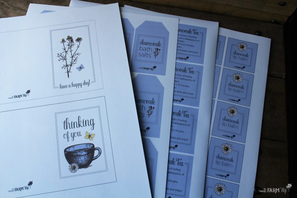 Chamomile Care Package Printables