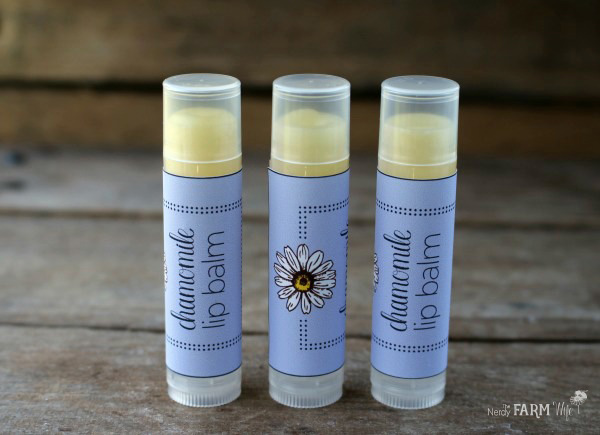 Soothing Chamomile Lip Balm {with printable labels}