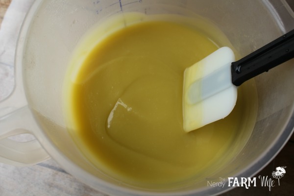 soap batter at trace for simple organic soap recipe