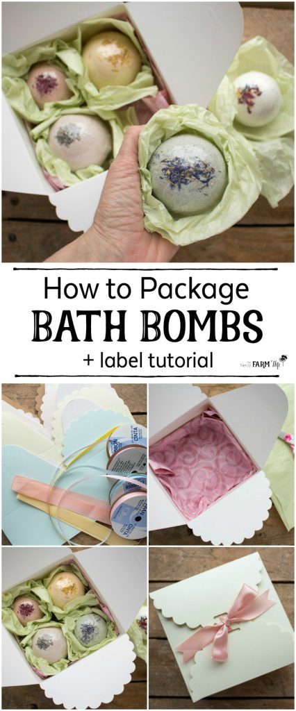 images of packaging bath bombs says How to Package Bath Bombs
