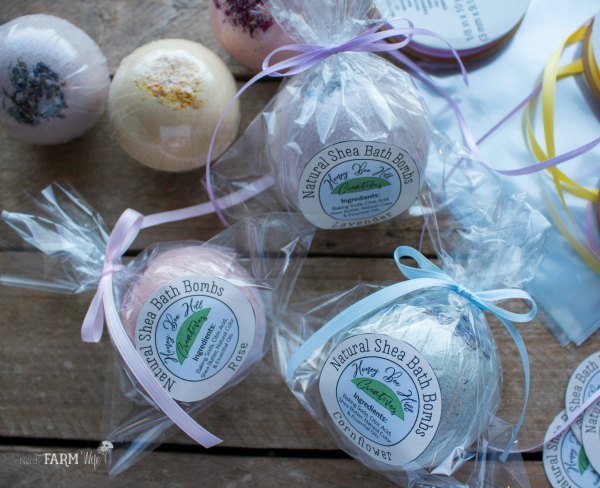 Packages of Bath Bombs