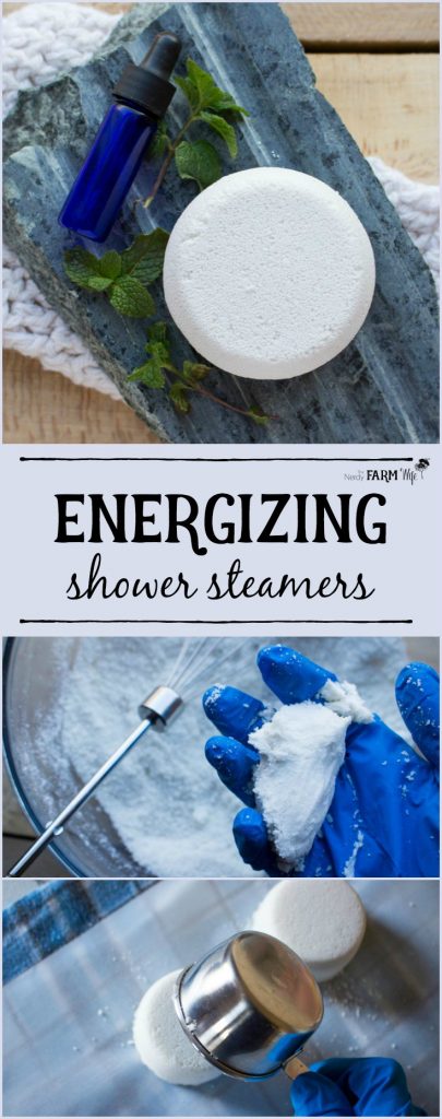 Energize your mornings with these DIY aromatherapy shower steamers (also called shower bombs) that feature all natural ingredients and essential oils that help you wake up.