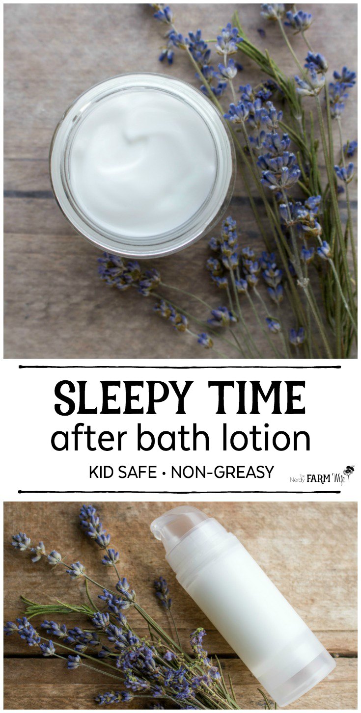 After Bath Sleepy Time Lotion Recipe {for kids, or all ages!}