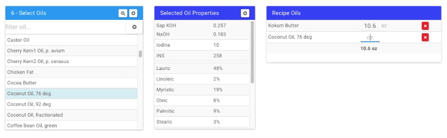 Lovin Soap Oil Chart