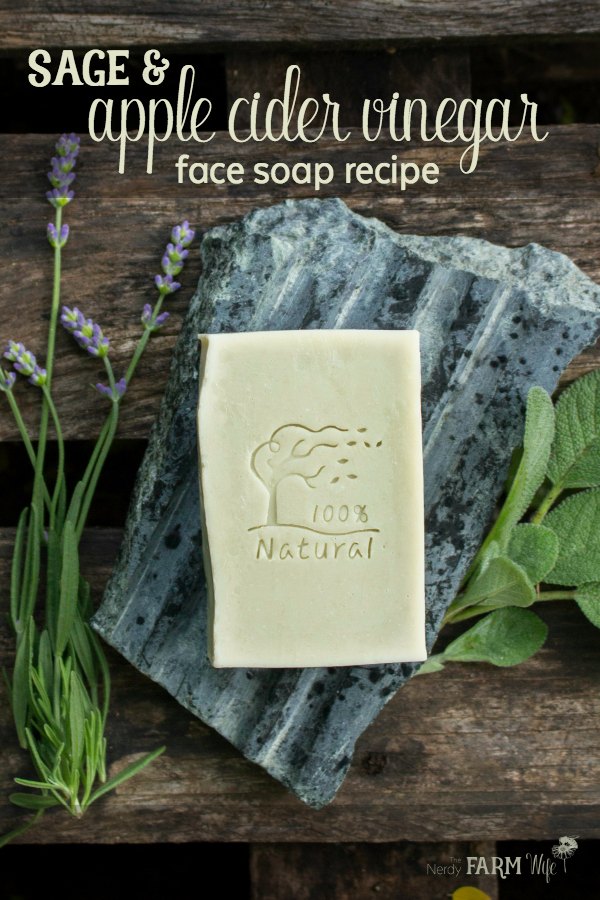 Sage and Apple Cider Vinegar Face Soap Recipe - This herbal vinegar face soap recipe features sage for its astringent and anti-inflammatory properties, plus chlorella, a nutritious algae that has impressive acne fighting and anti-aging skin benefits. This vinegar face soap recipe is designed for those with normal to oily, and/or acne-prone skin.