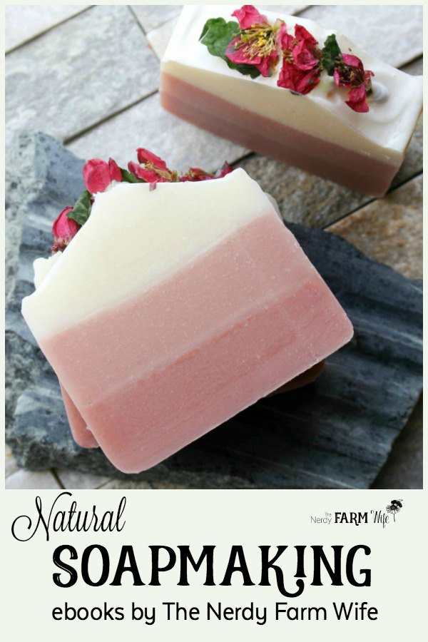 Natural Soapmaking Ebooks {à la carte} - Learn more about the natural soapmaking ebooks, print book & video course offered by The Nerdy Farm Wife.