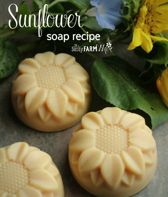 bars of sunflower shaped soaps