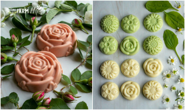 Flower Molds Silicone Guest Soap Small Roses Mold Soap Clay 