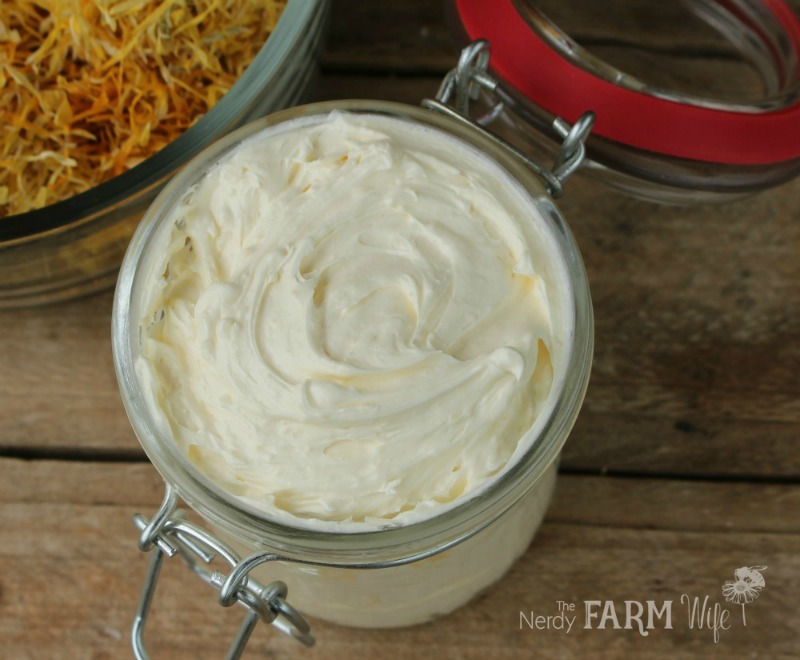 calendula infused whipped body butter