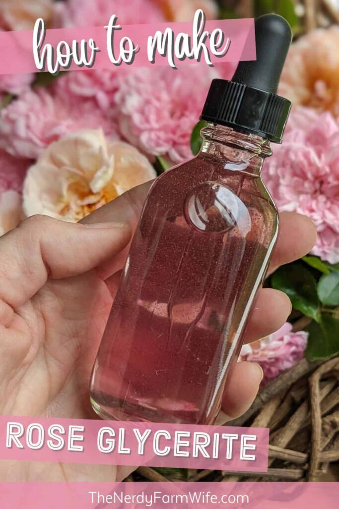 a bottle of rose glycerite