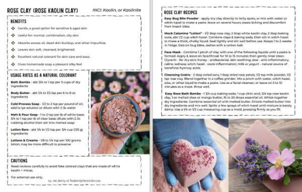 thumbnail of rose clay cheat sheet printable