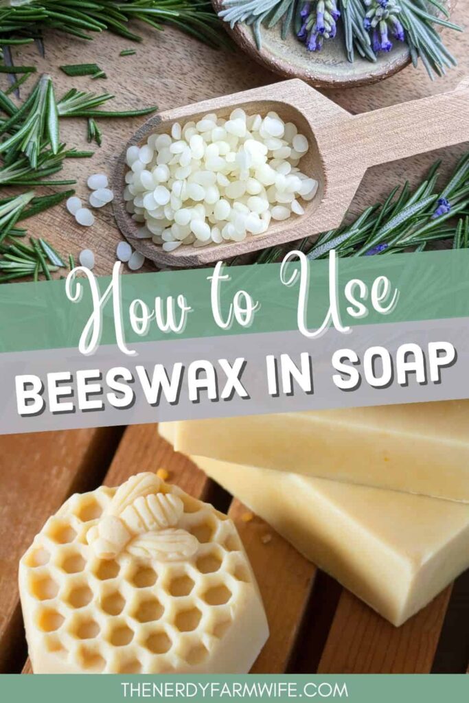 a honeycomb shaped soap with beeswax pastilles