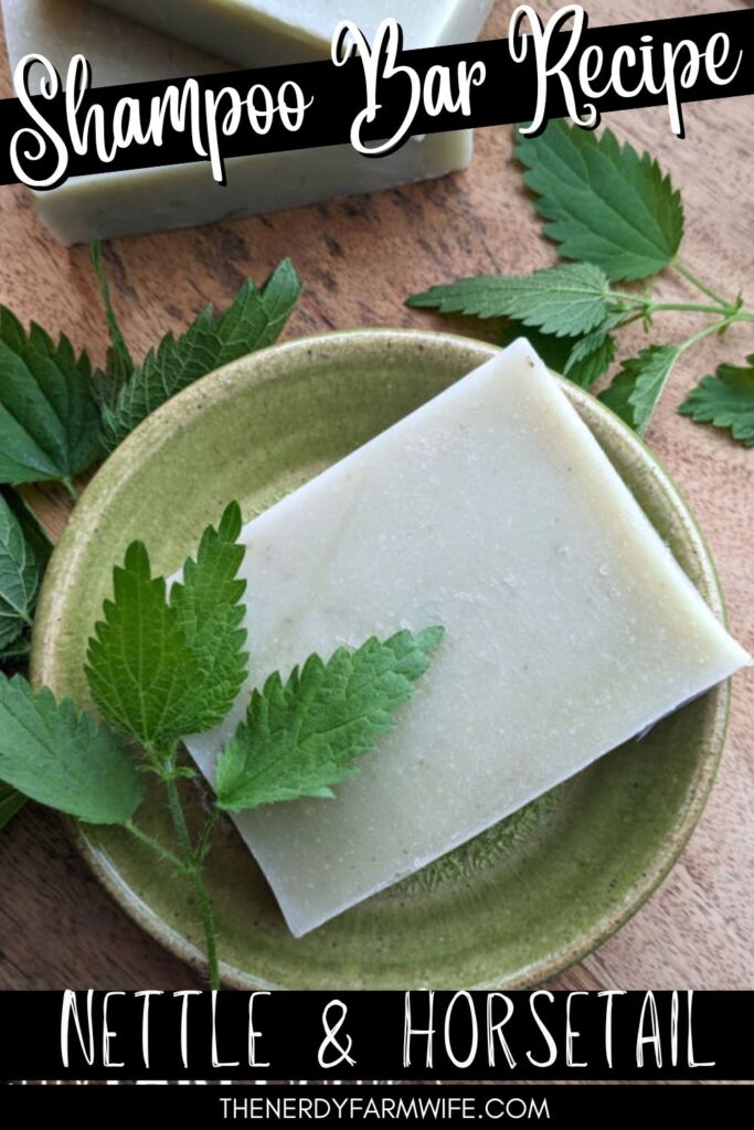 bar of nettle horsetail shampoo soap