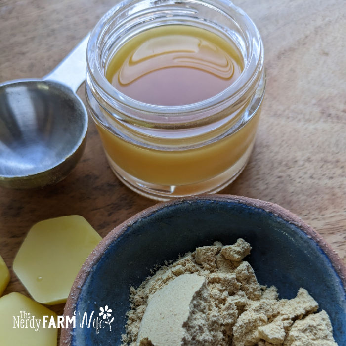 a small jar of ginger salve for aches and pains